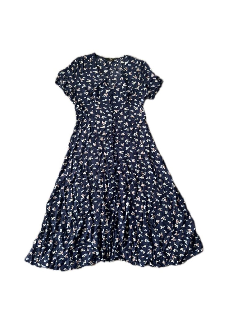 Suzanne Betro Size M Button-down floral Maxi dress